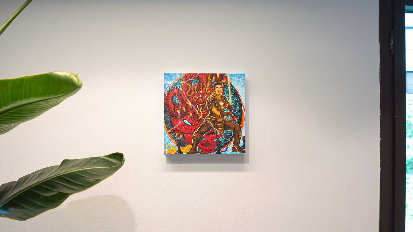 Anish Giri & Sicilian Dragon Canvas