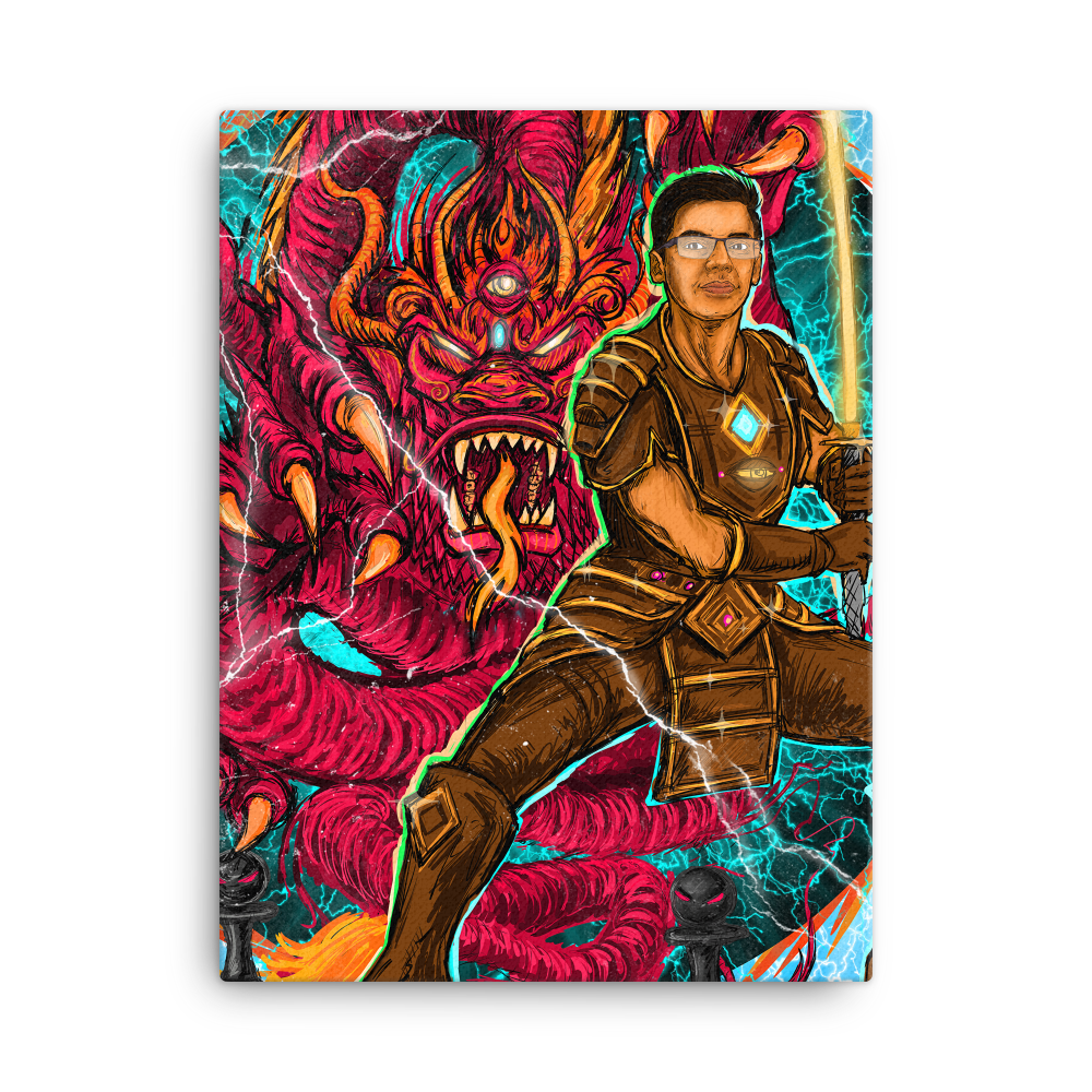 Anish Giri & Sicilian Dragon Canvas