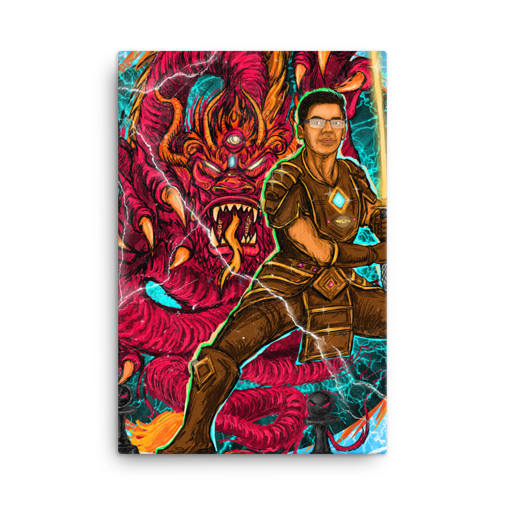 Anish Giri & Sicilian Dragon Canvas
