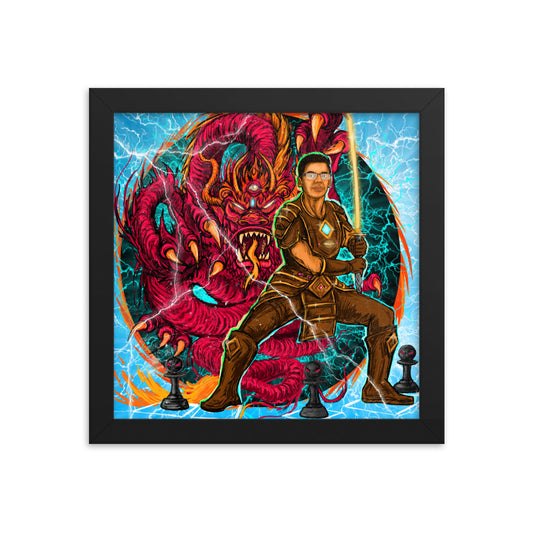 Anish Giri Dragon Sicilian Framed Poster