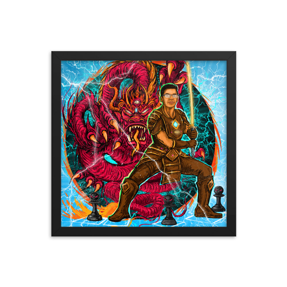 Anish Giri Dragon Sicilian Framed Poster